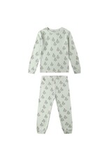 Rylee + Cru Inc. ORGANIC LONG SLEEVE PAJAMA SET || TREES PISTACHIO