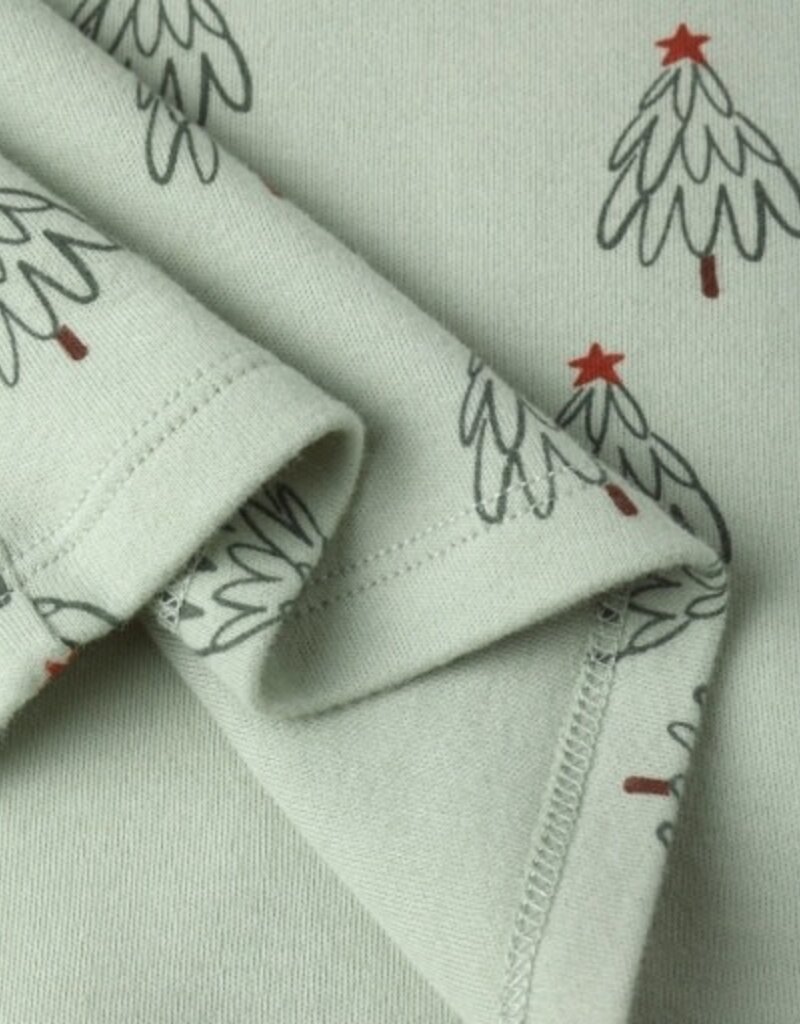 Rylee + Cru Inc. ORGANIC LONG SLEEVE PAJAMA SET || TREES PISTACHIO