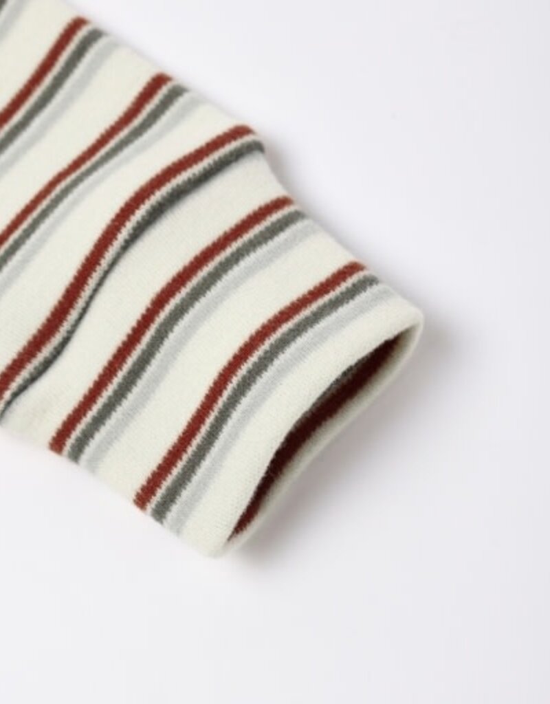 Rylee + Cru Inc. ORGANIC LONG JOHN PAJAMAS || HOLIDAY STRIPE