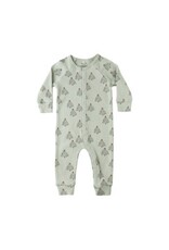 Rylee + Cru Inc. ORGANIC LONG JOHN PAJAMAS || TREES PISTACHIO