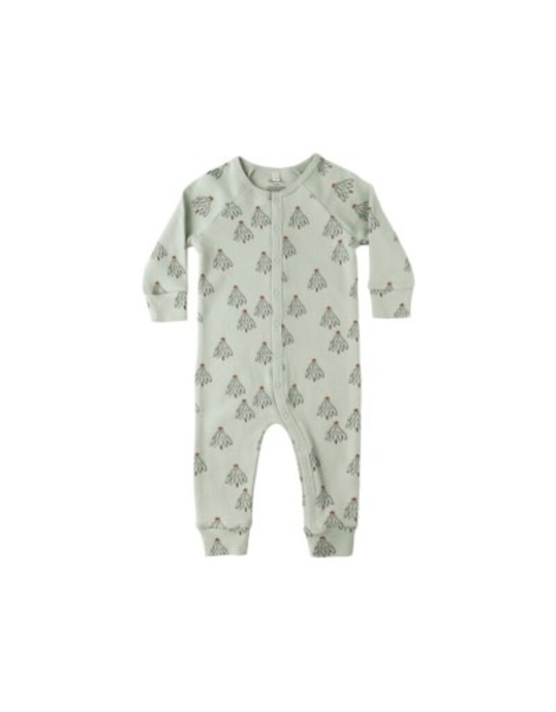 Rylee + Cru Inc. ORGANIC LONG JOHN PAJAMAS || TREES PISTACHIO