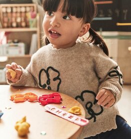 Mayoral SALE Fleece Flower Print Dress Sand