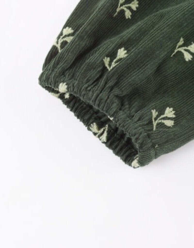 Rylee + Cru Inc. FREYA DRESS || BLOSSOM EMBROIDERY EVERGREEN