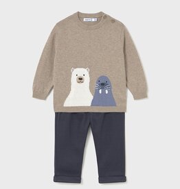 Mayoral Sweater w/Walrus Bear Pant Set