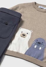 Mayoral Sweater w/Walrus Bear Pant Set