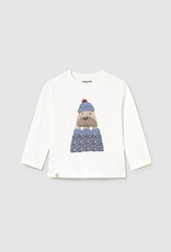 Mayoral Cream L/S Tee w/Walrus Applique