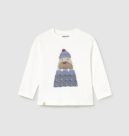 Mayoral SALE Cream L/S Tee w/Walrus Applique