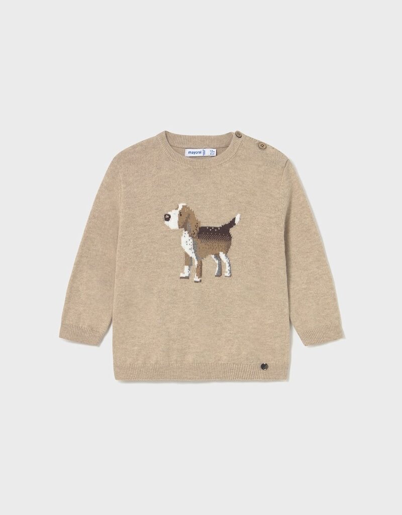 Mayoral Beige Sweater w/Dog