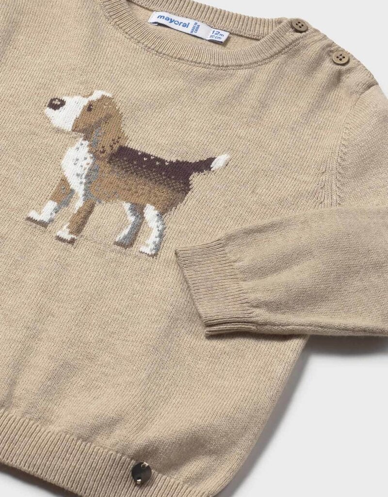 Mayoral Beige Sweater w/Dog