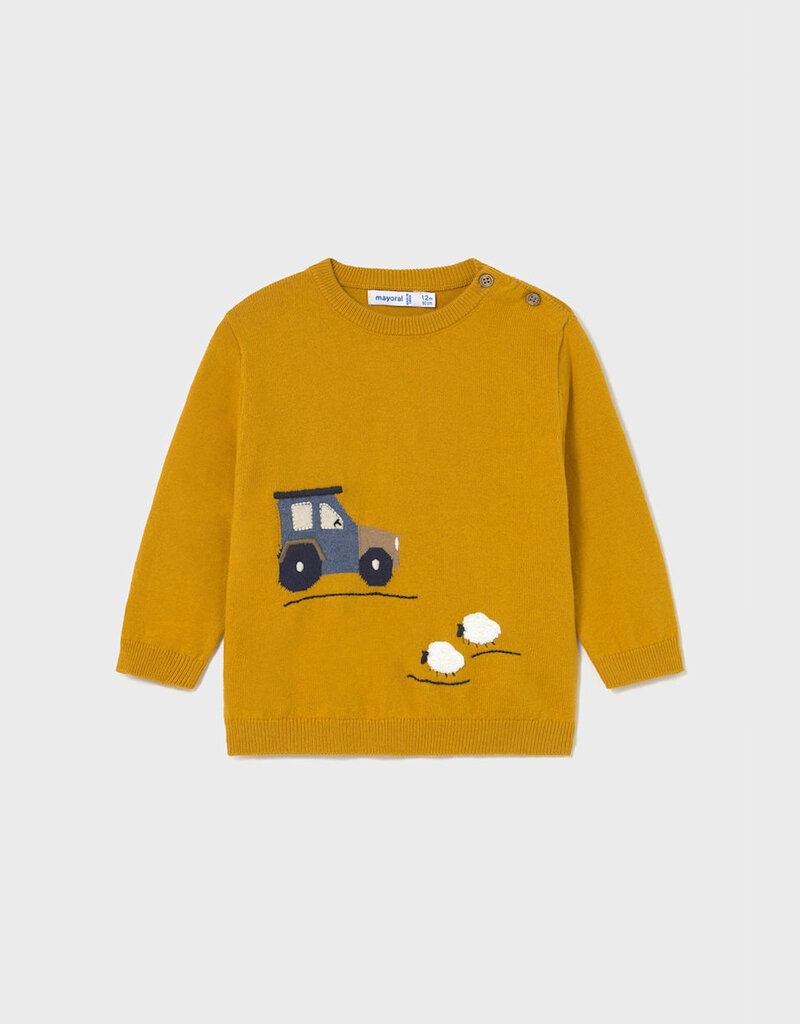 Mayoral Ochre Sweater w/Tractor