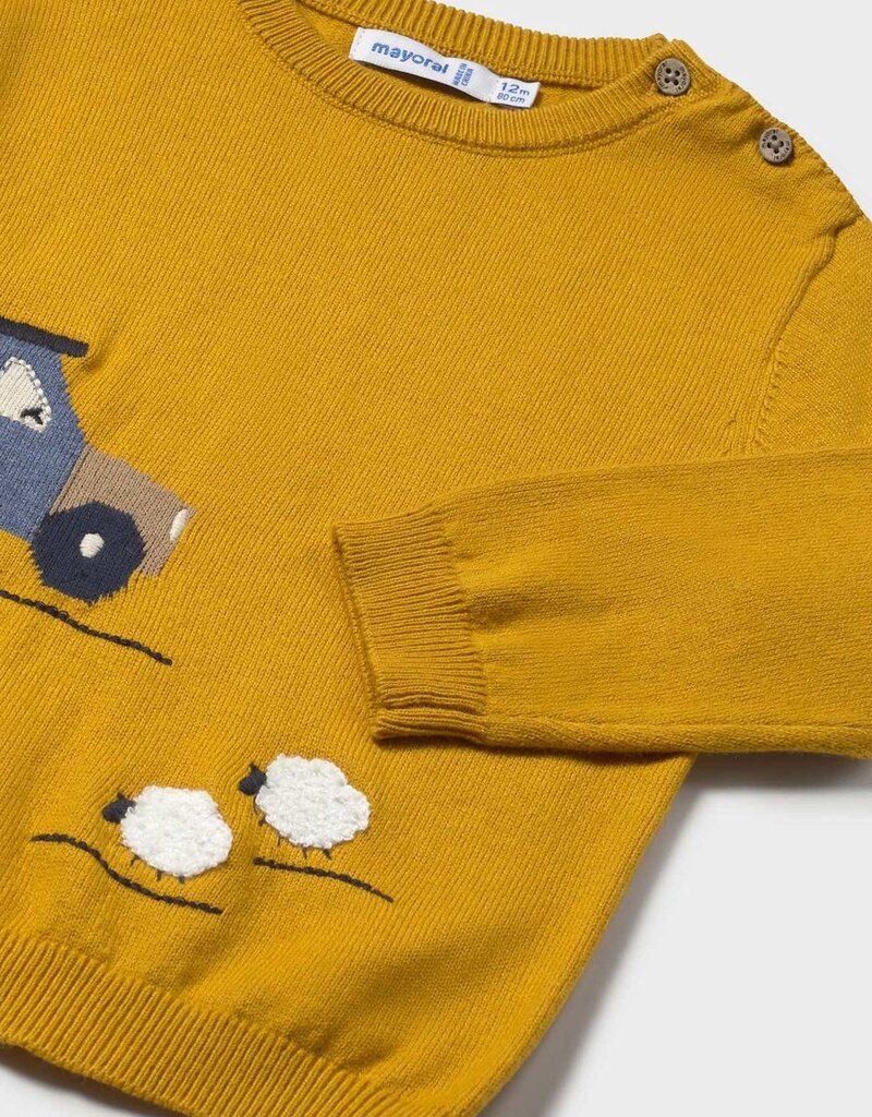 Mayoral Ochre Sweater w/Tractor