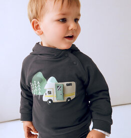 Mayoral Pullover Hoodie w/Camping Applique
