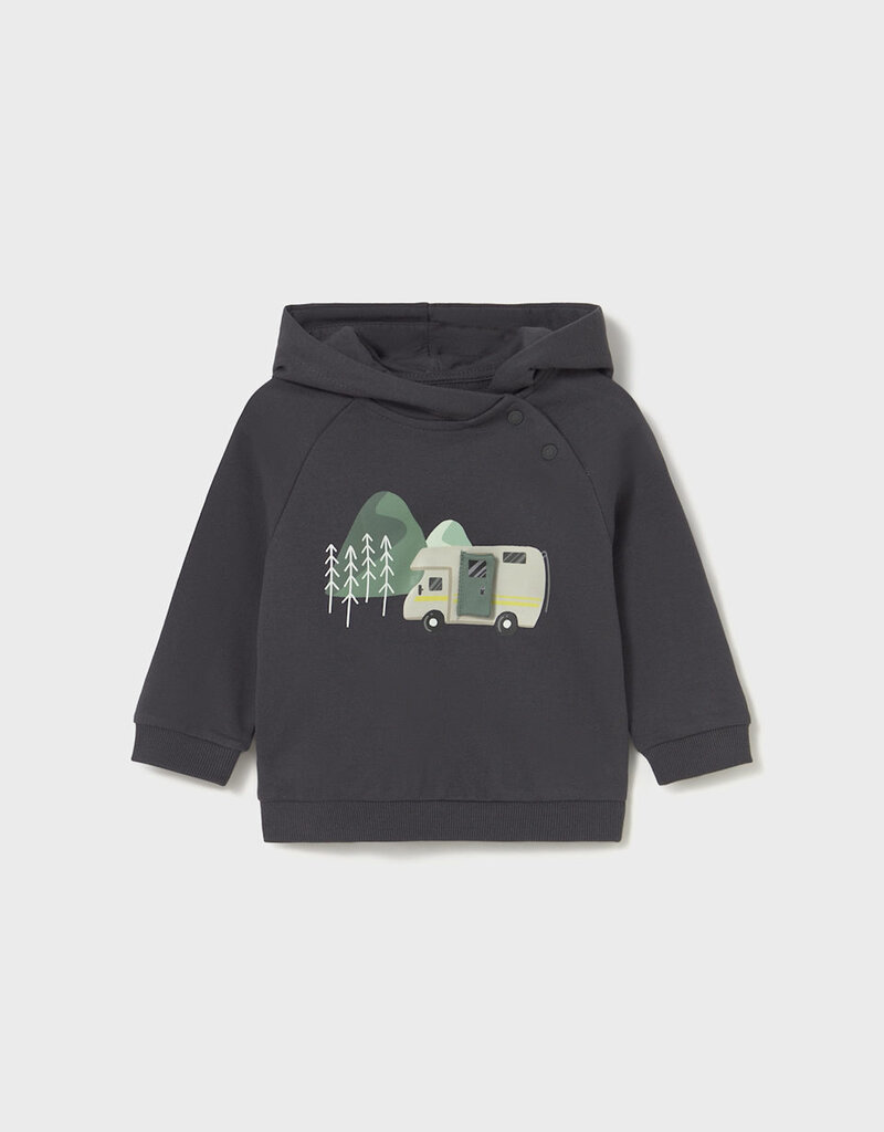 Mayoral Pullover Hoodie w/Camping Applique