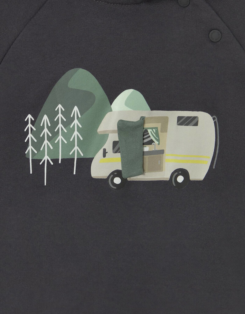 Mayoral Pullover Hoodie w/Camping Applique