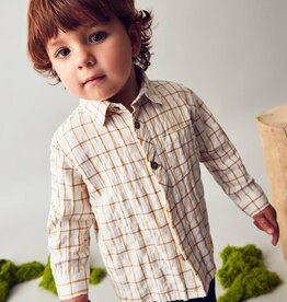 Mayoral L/S Buttondown Mustard Plaid