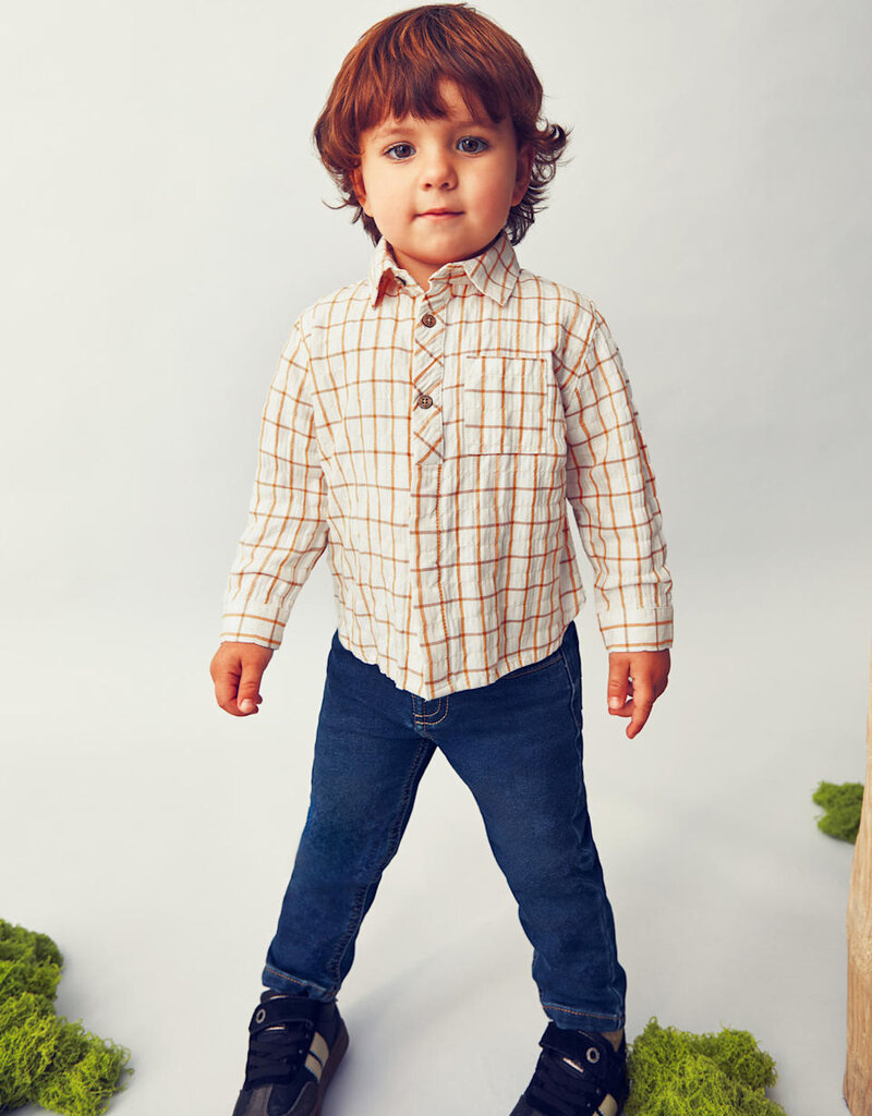 Mayoral L/S Buttondown Mustard Plaid