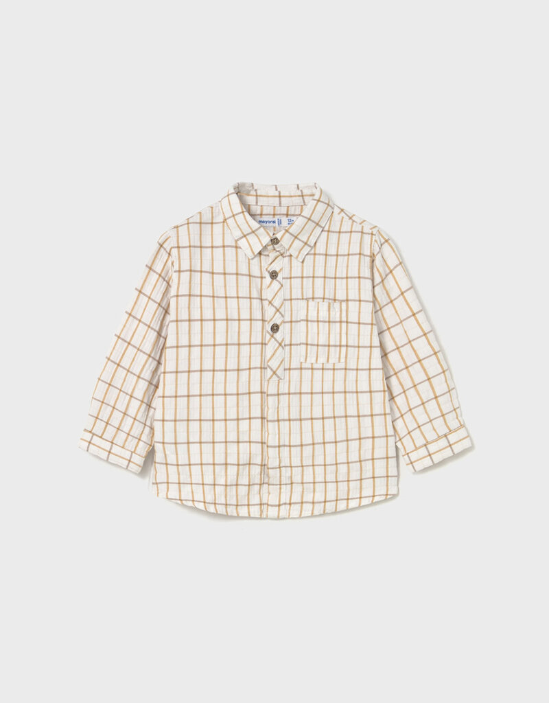 Mayoral L/S Buttondown Mustard Plaid