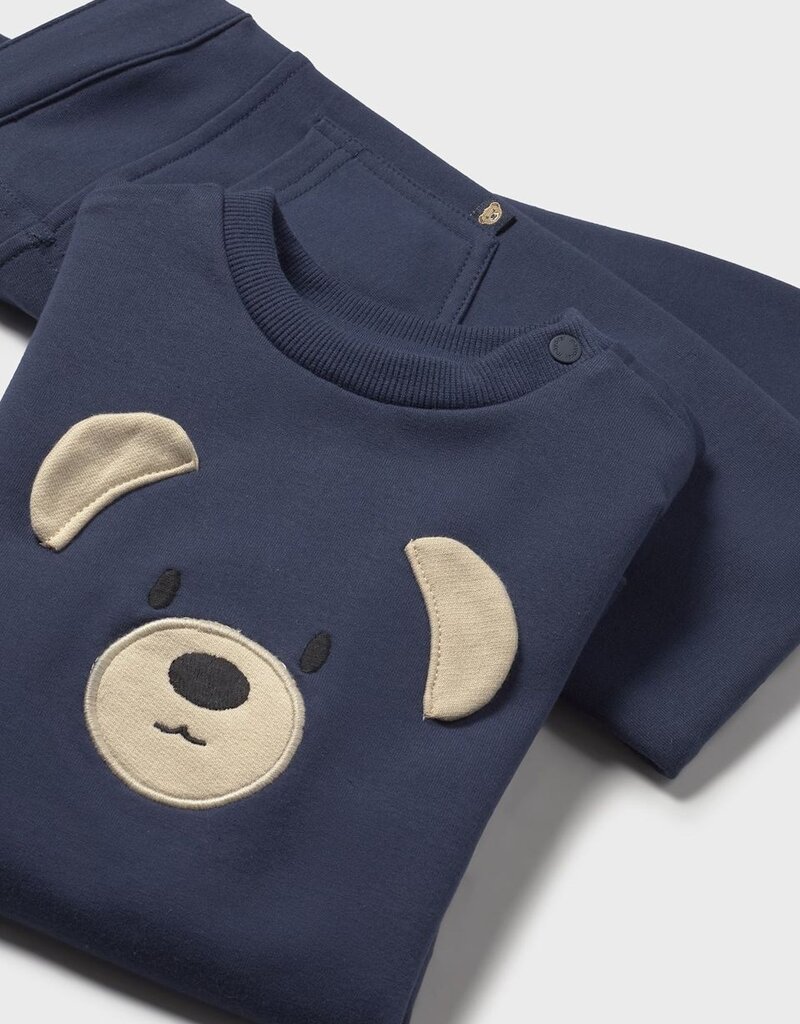 Mayoral Blue Puppy Applique Top Pant Set