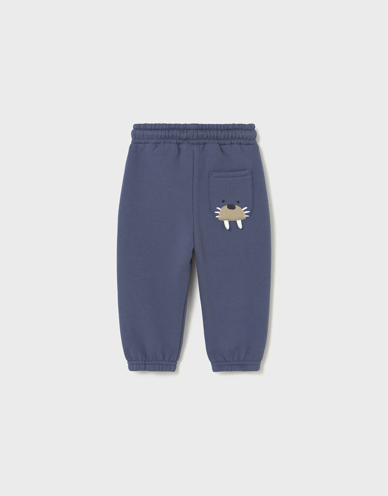 Mayoral Blue Walrus Fleece Pants
