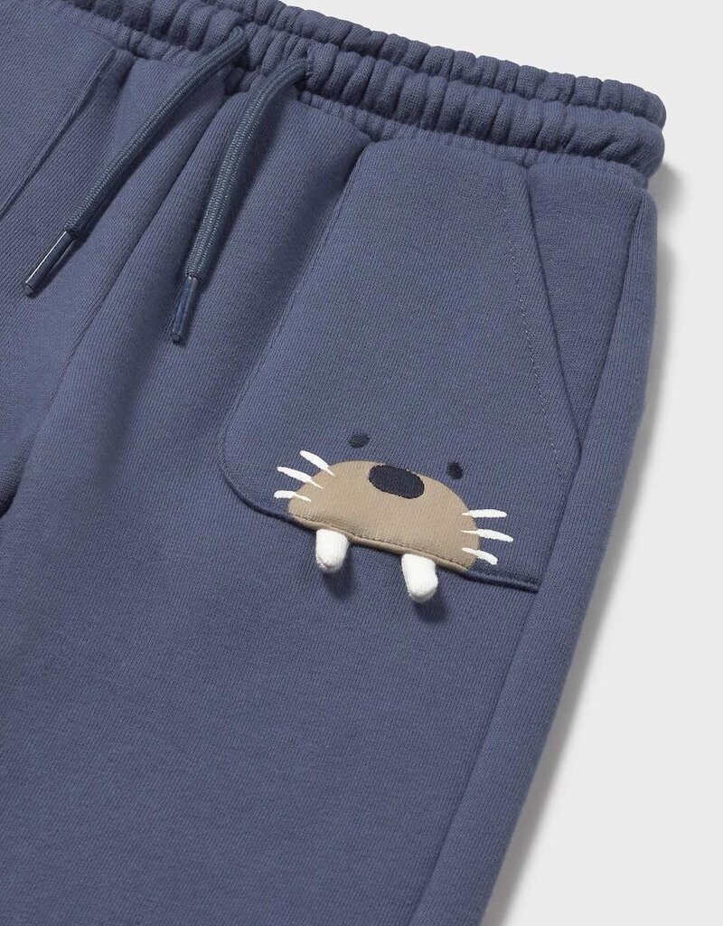 Mayoral Blue Walrus Fleece Pants
