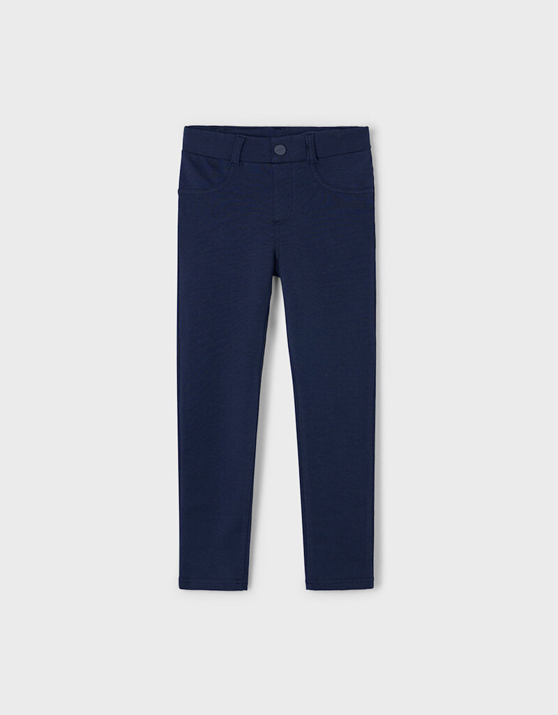Mayoral Girls Navy Fleece Basic Pants