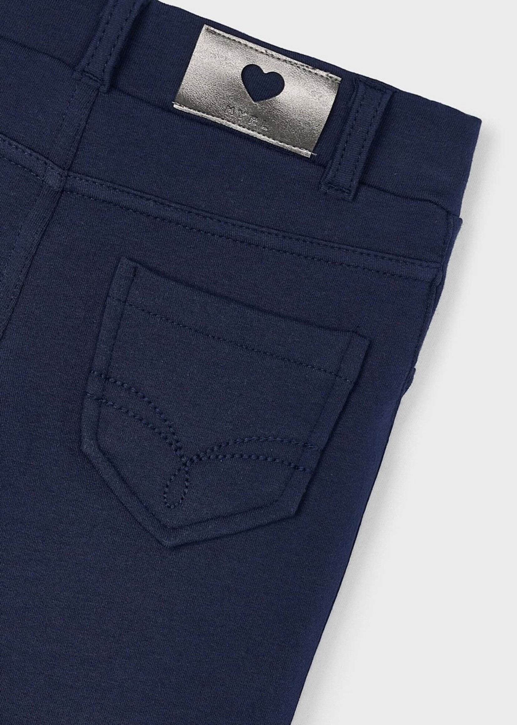 Mayoral Girls Navy Fleece Basic Pants