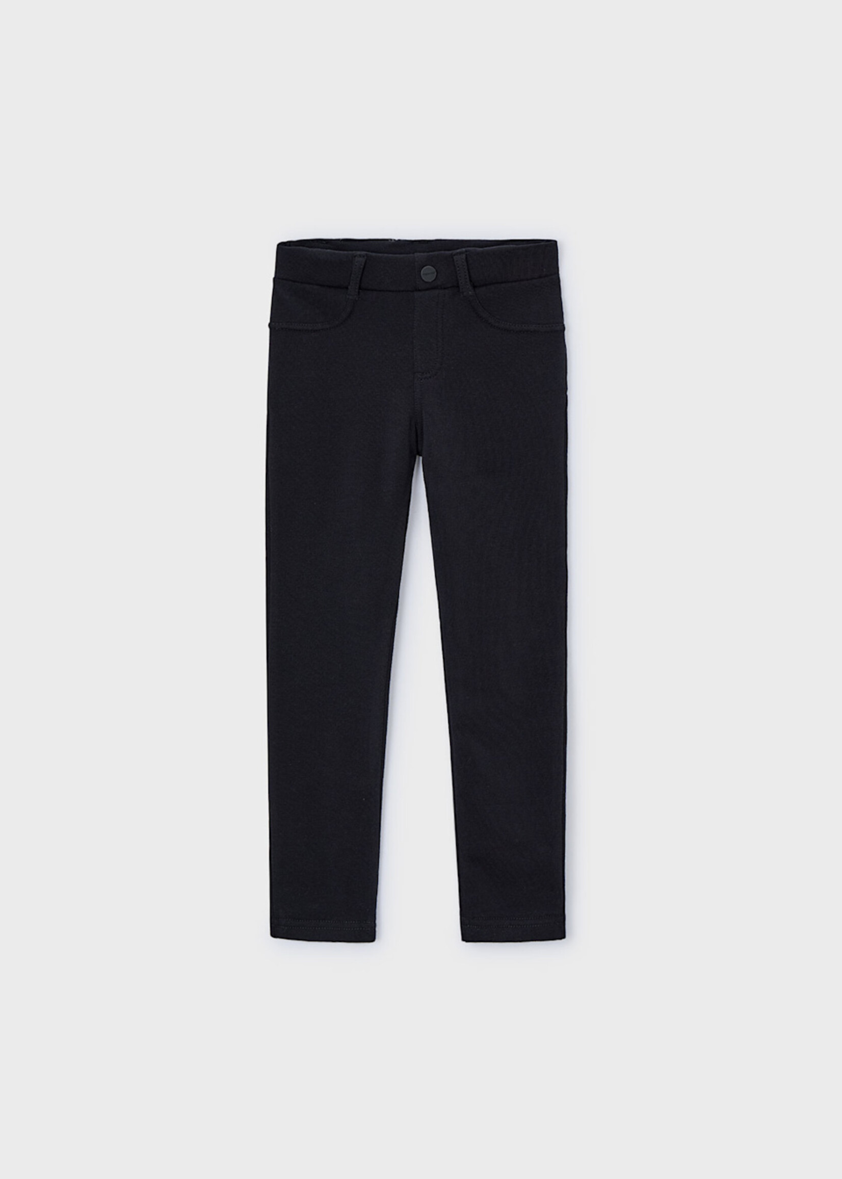 Mayoral Girls Black Fleece Basic Pants