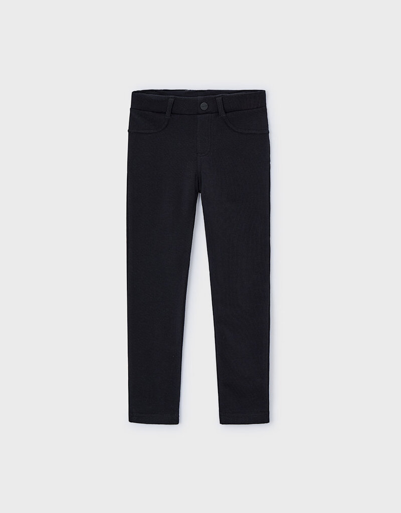 Mayoral Girls Black Fleece Basic Pants
