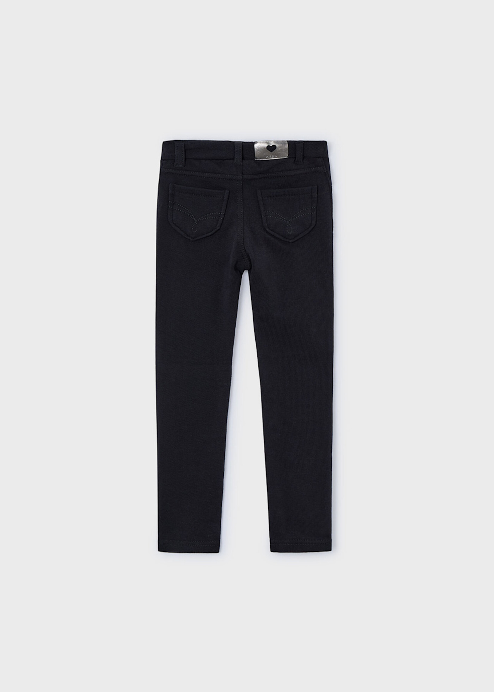 Mayoral Girls Black Fleece Basic Pants