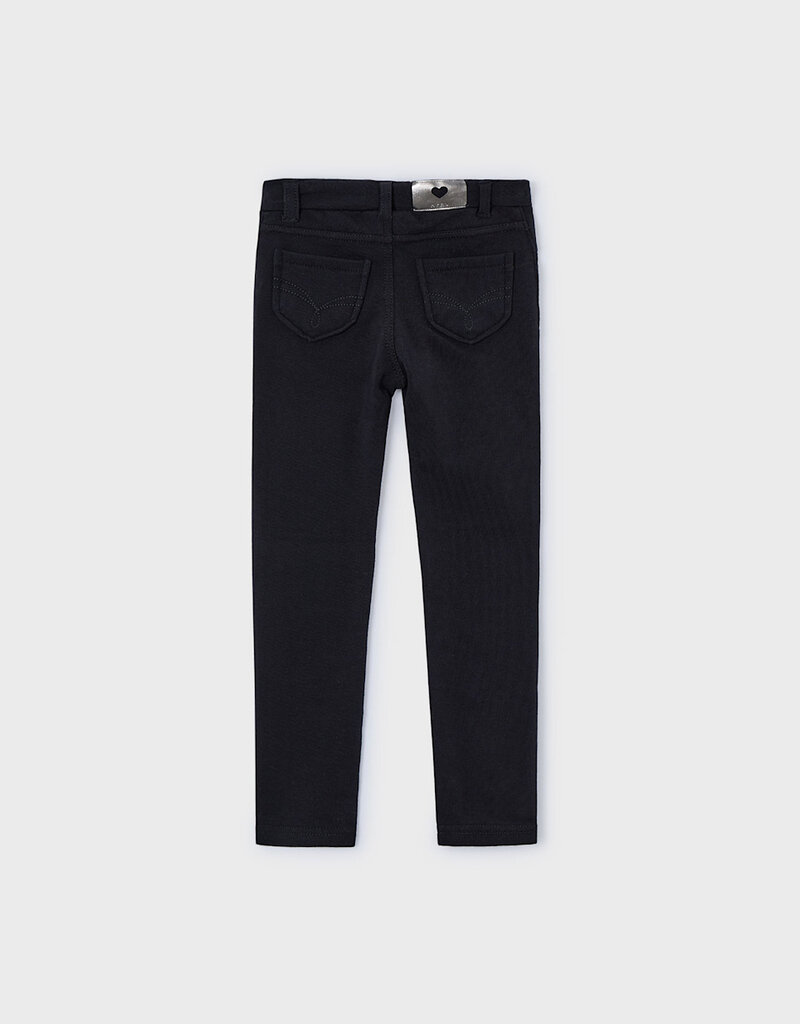Mayoral Girls Black Fleece Basic Pants