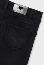 Mayoral Girls Black Fleece Basic Pants