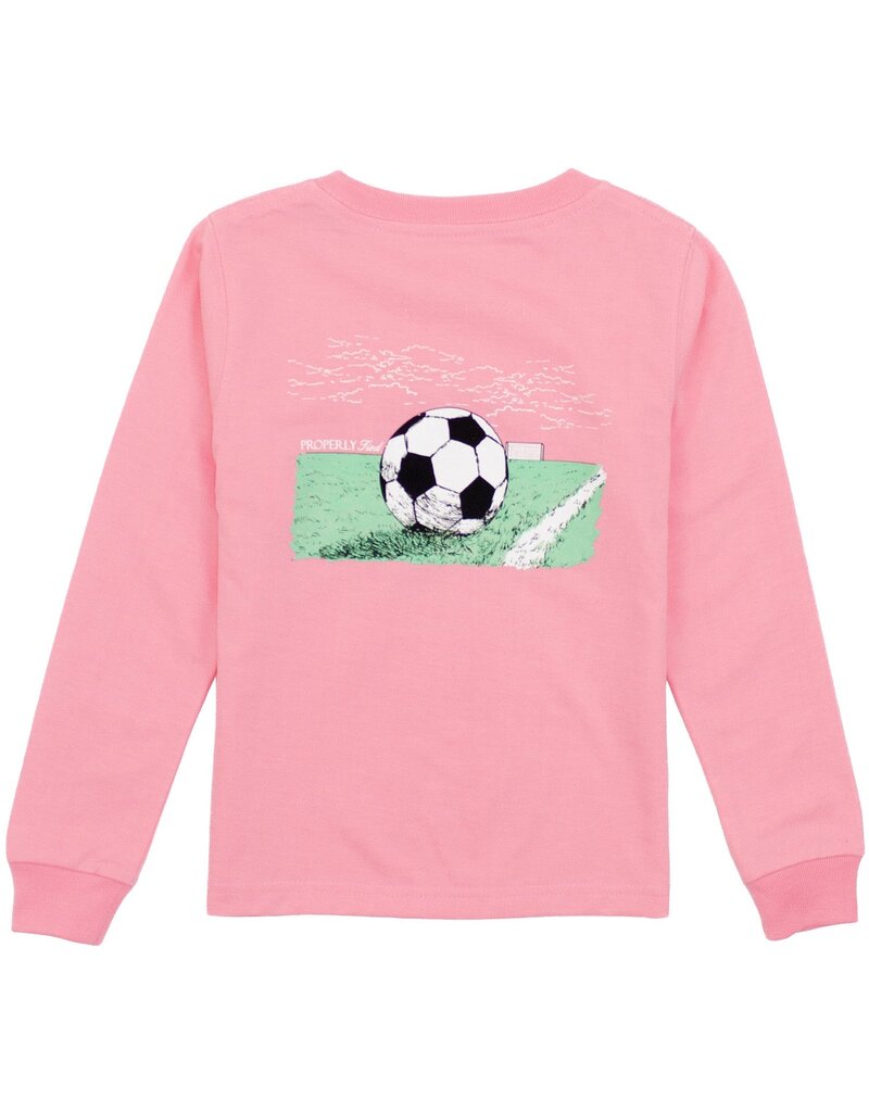 Properly Tied Girls LS Soccer Light Pink