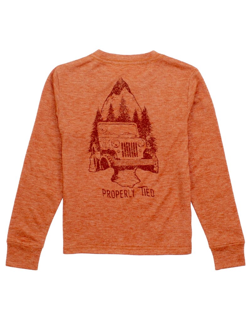Properly Tied Portland Pocket Tee LS Arrowhead Adventure Sandstone