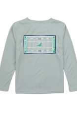 Properly Tied Performance Tee LS Football Field Chrome Grey