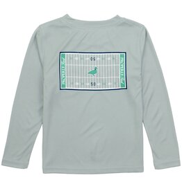 Properly Tied Performance Tee LS Football Field Chrome Grey