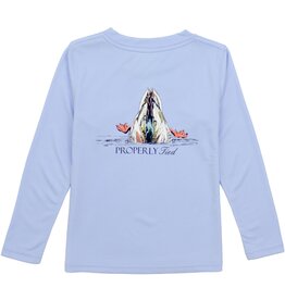 Properly Tied Performance Tee LS Diving Mallard Lt Blue