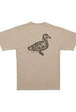 Properly Tied Mens Mossy Oak Camo Logo S/S Sand