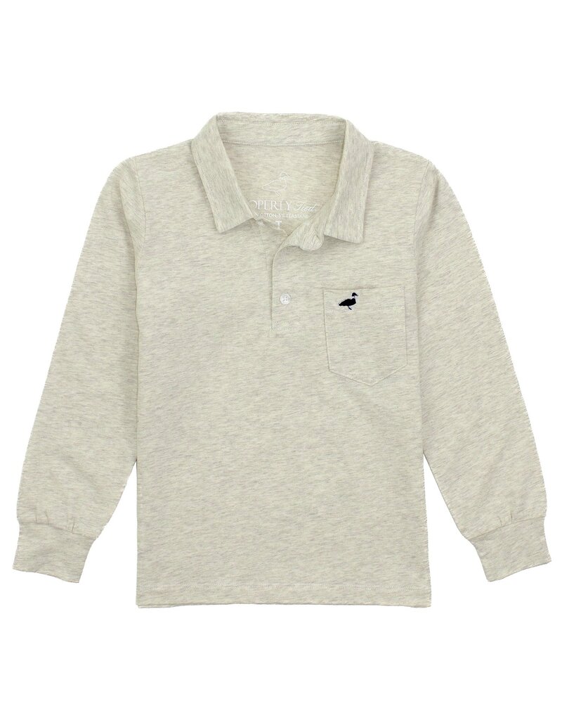 Properly Tied Harrison Pocket Polo L/S Oatmeal