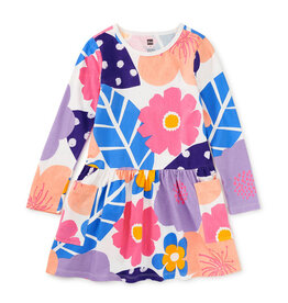 Tea Collection L/S Pocket Dress Oversized Cherry Blossom