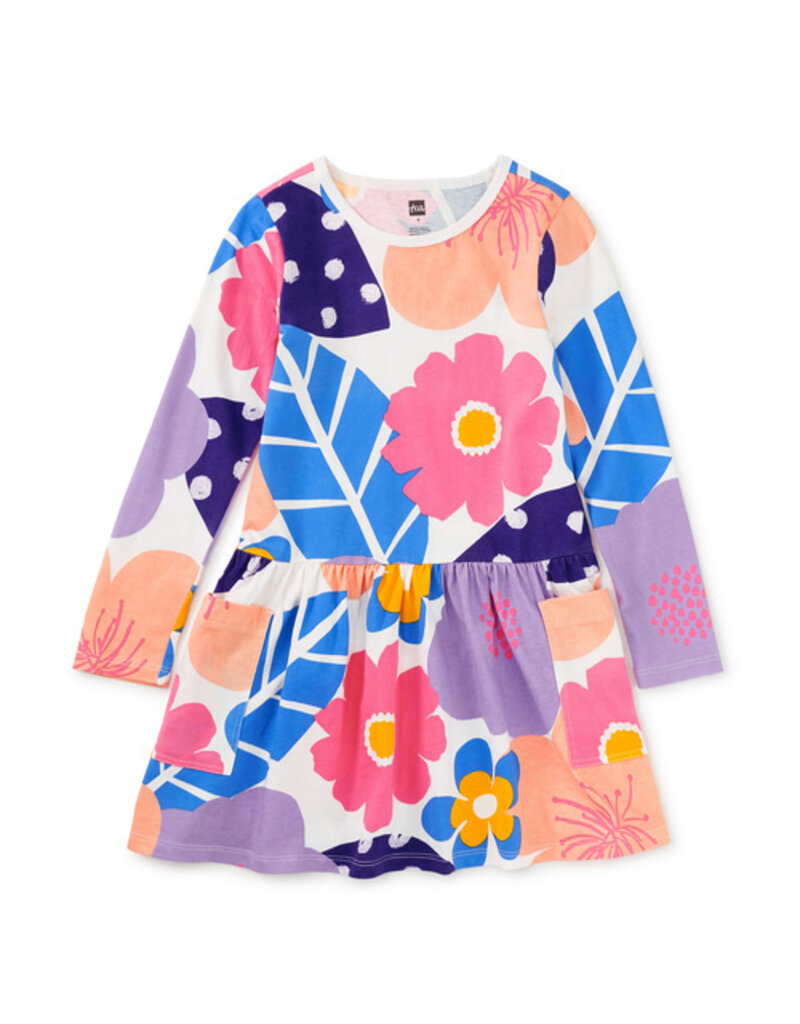 Tea Collection L/S Pocket Dress Oversized Cherry Blossom