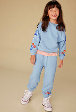 Tea Collection Floral Sleeve Kanga Popover Scenic Blue