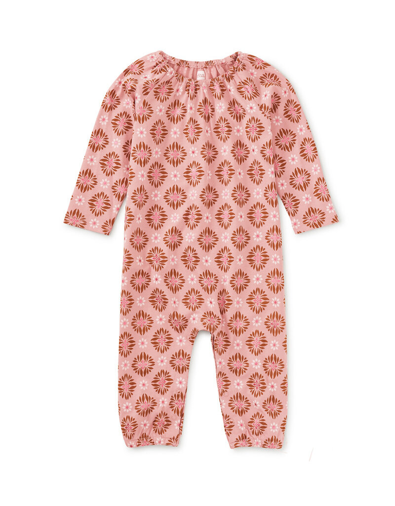 Tea Collection Raglan Baby Romper Metallic