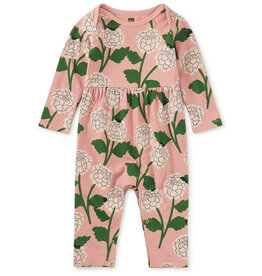 Tea Collection Lap Shoulder Baby Romper Chrysanthem