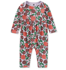 Tea Collection Lap Shoulder Baby Romper Persimmon