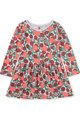 Tea Collection Printed Pocket Play Dress Persimmon Dot Floral