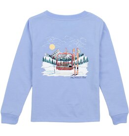 Properly Tied Ski Lift L/S Tee Light Blue
