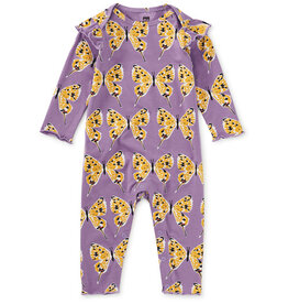 Tea Collection Ruffle Shoulder Baby Romper Dragon Swallowtail Butterfly
