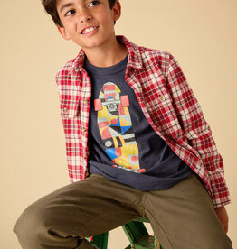 Tea Collection Skateboard Layered Tee Indigo