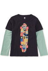 Tea Collection Skateboard Layered Tee Indigo