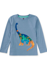 Tea Collection Korea in a Dino Graphic Tee Blue Tide